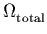 $ \Omega_{\rm total}^{}$
